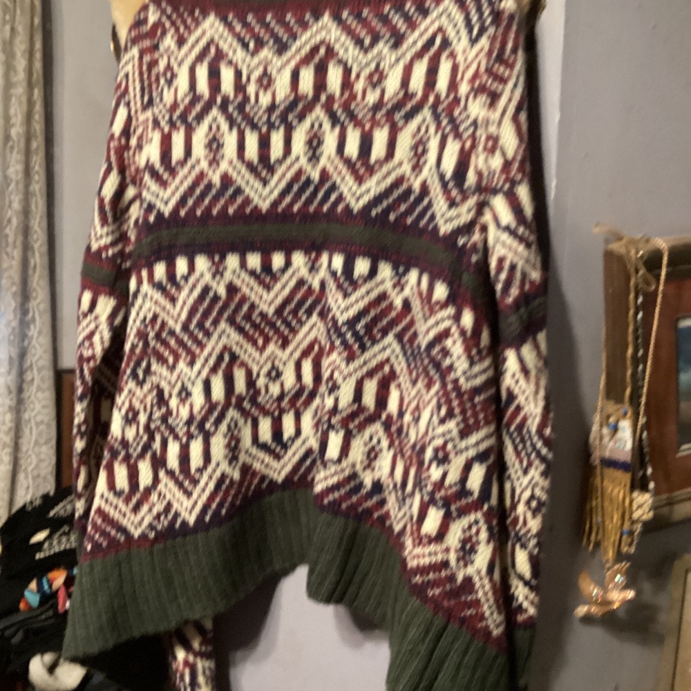 B & G western style wrap sweater